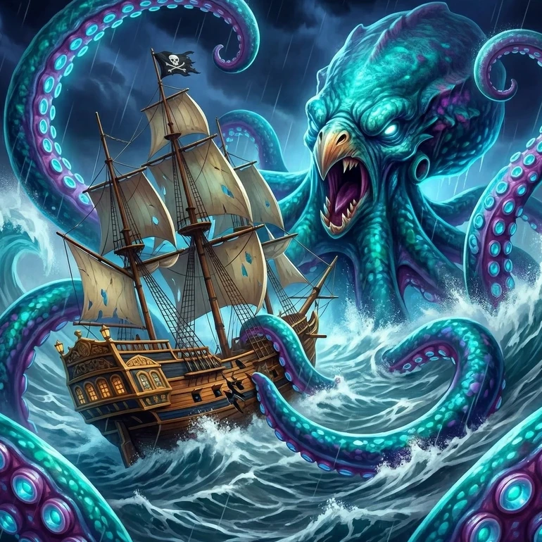 Release the Kraken at Candy96 pokies casino